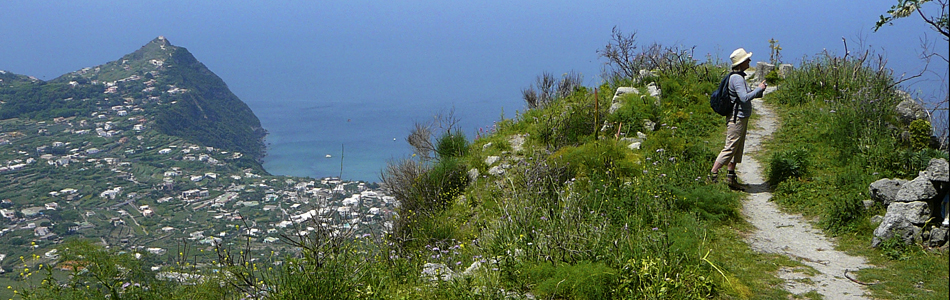 Ischia. Wandern auf Wanderwege mit Wanderführer